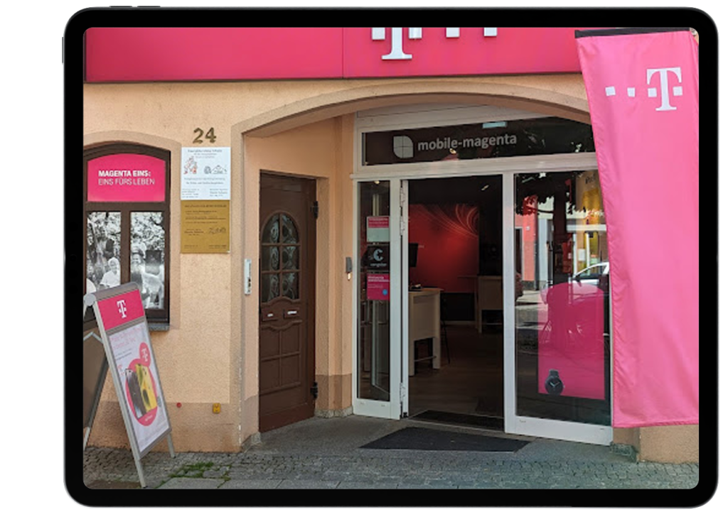 Tablet mit Shopansicht